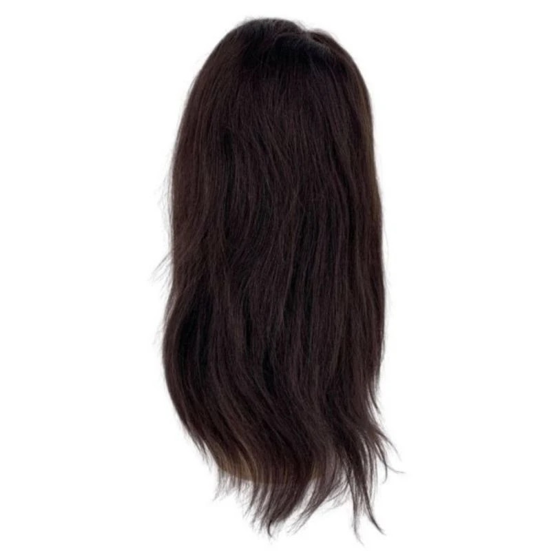 New #1b Yaki Straight Lace Front Wig 24”
